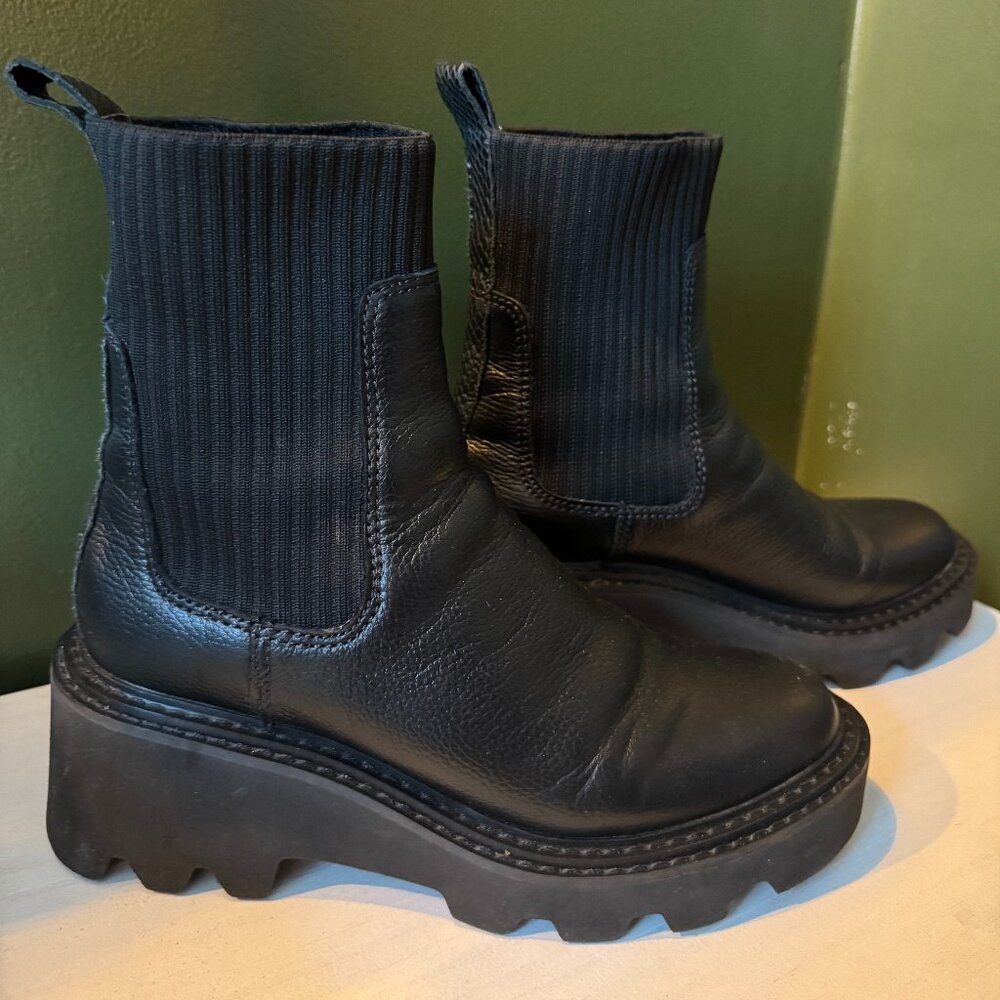 DOLCE VITA HOVEN H2O BOOTS BLACK LEATHER - S 5.5